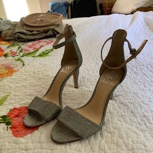 Vince Camuto Sparkly Silver Heels